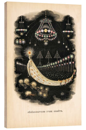 Quadro de madeira The Peregrinations of a Comet (french)
