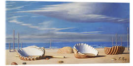 Obraz na szkle akrylowym Seashells in a landscape - Pierre Roy