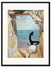 Ingelijste kunstdruk Still life with seashells