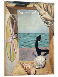 Tableau en bois Nature morte aux coquillages