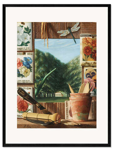 Innrammet kunsttrykk California poppy seeds