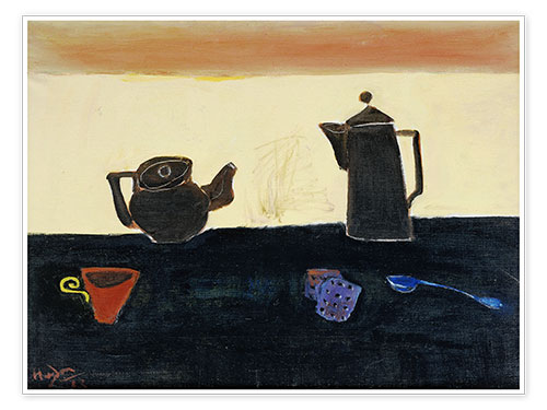 Poster Still life with a teapot and a coffee maker