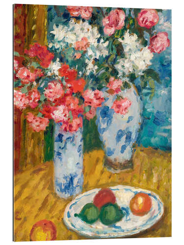 Galleriprint Fruits and two vases with flowers