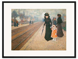 Gerahmter Kunstdruck Vorortbahnhof