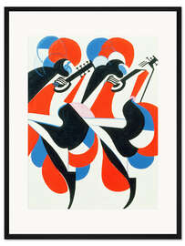 Gerahmter Kunstdruck Tanzende Musikanten