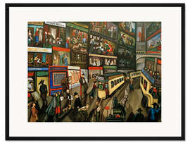 Gerahmter Kunstdruck Berliner Straßenszene - Nikolaus Braun