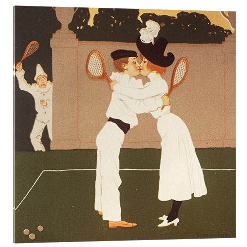 Acrylglas print First love on the tennis court