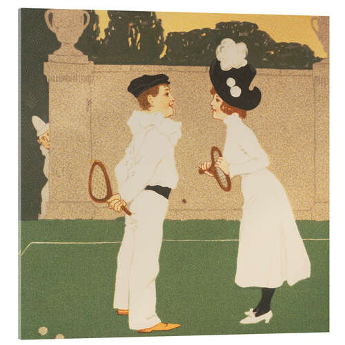 Akryylilasitaulu Acquaintance on the tennis court