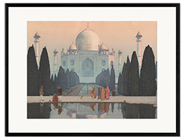 Plakat artystyczny premium w ramie Morning mist in the Taj Mahal