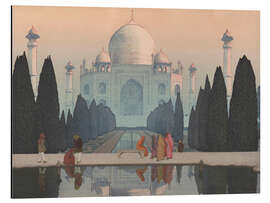 Magnettafel Morgennebel im Taj Mahal