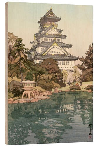 Hout print Osaka Castle