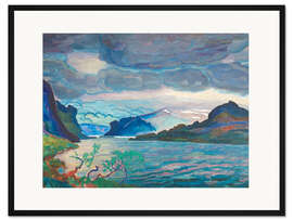 Gerahmter Kunstdruck Berglandschaft