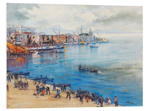 Tableau en PVC Naples, port de Pozzuoli