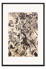 Gerahmter Kunstdruck Yggdrasil, Ragnarök und Wikinger-Götter von Asgard