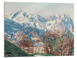 Gallery print Wetterstein Mountains with Zugspitze in early spring