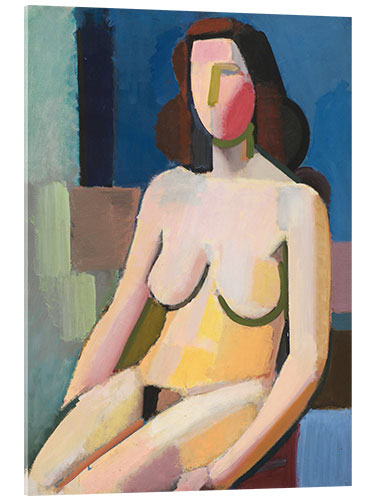 Obraz na szkle akrylowym Sitting female nude