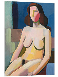 Foam board print Sitting female nude