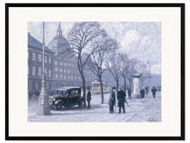 Framed art print View of Magasin du Nord from the Holmens Canal