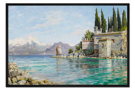 Gerahmter Kunstdruck Erster Frühling am Punta San Vigilio am Gardasee