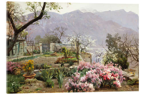 Acrylic print Flower garden near Bellagio