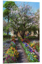 Foam board print Garden in Bloom in Spring