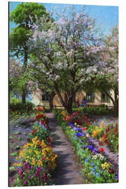 Magnettafel Blühender Garten im Frühling