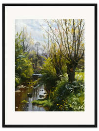 Gerahmter Kunstdruck Waldbach