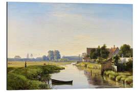 Magnettafel Dänische Kanallandschaft hinterm Deich