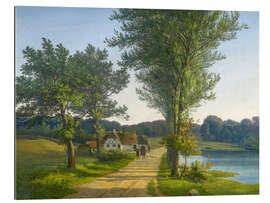 Gallery print Danish summer landscape with riders on the country road