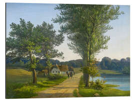 Magnettafel Dänische Sommerlandschaft mit Reitern auf der Landstrasse