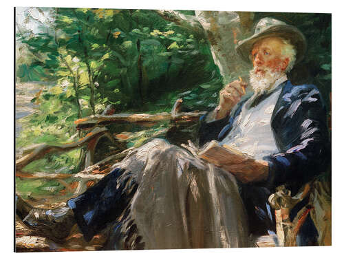 Aluminium print Portrait of the poet Holger Drachmann in the Skagen Forest