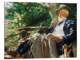 Gallery print Portrait of the poet Holger Drachmann in the Skagen Forest