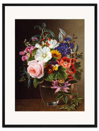 Gerahmter Kunstdruck Blumenstrauß in einer Vase