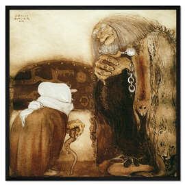 Gerahmter Kunstdruck Zwei Trolle