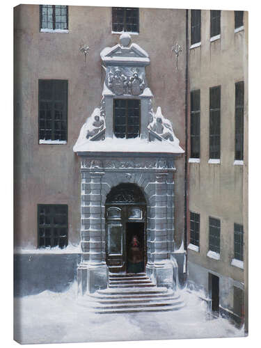 Canvas print Winter scene at the current Foreign Office, Stockholm