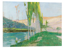 Foam board print Poplars by a watercourse