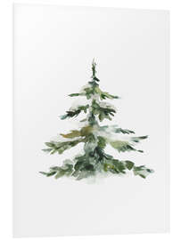 Foam board print Fir tree in the snow