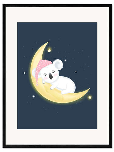 Gerahmter Kunstdruck Gute Nacht, kleiner Koala