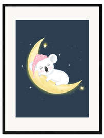 Gerahmter Kunstdruck Gute Nacht, kleiner Koala