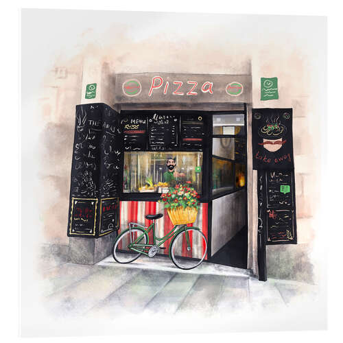 Acrylglasbild Kleine Pizzeria