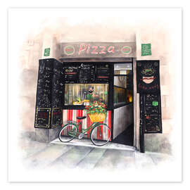 Poster Kleine Pizzeria