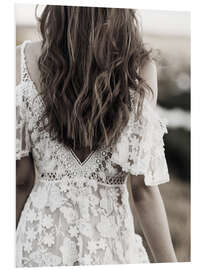 Foam board print Lace dress