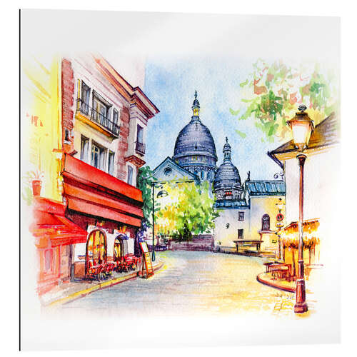 Gallery Print Place du Tertre und Sacré-Coeur in Montmartre