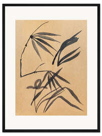 Gerahmter Kunstdruck Bambus - Tintenstudie I