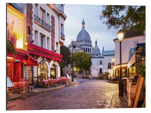 Aluminiumtavla Montmartre in the morning, France