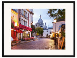 Gerahmter Kunstdruck Montmartre am Morgen, Frankreich