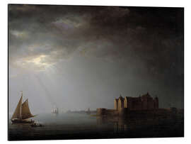 Magnettafel Schloss Kalmar im Mondschein