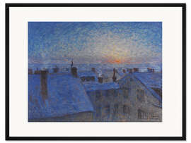 Gerahmter Kunstdruck Sonnenaufgang über den Dächern