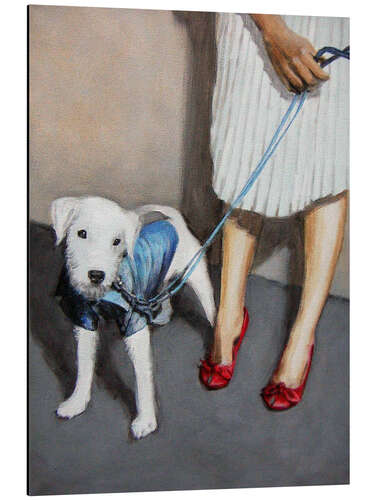 Obraz na aluminium Dog with Lady
