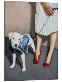Aluminiumsbilde Dog with Lady